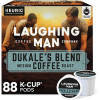 Laughing Man Dukale's Blend Keurig Recyclable K-Cup Coffee Pods, Single-Serve Fair Trade Medium Roast Arabica Coffee For Use With Keurig Coffee Makers, 88 Count (4 Packs Of 22)