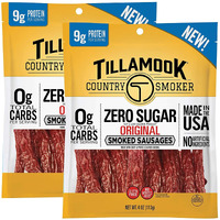 Tillamook Country Smoker Keto Friendly Zero Sugar Smoked Sausages, Original, 4 Ounce (Pack Of 2)