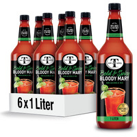 Mr & Mrs T Bold & Spicy Bloody Mary Mix, 1 L Bottle (Pack Of 6), Spicy Cocktail Juice Mixer, Bold Flavors, Perfect For Bloody Mary And Mocktail Drinks