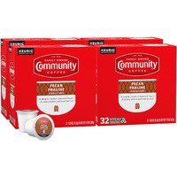 Community Coffee Pecan Praline Flavored, Medium-Dark Roast, Single-Serve Keurig K-Cup Pods, 32 Count (Pack Of 4)