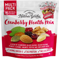 Natures Garden Cranberry Health Mix, Single Serve Bags - 18 Ounce (1.2 Ounce X 15 Count)