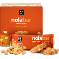 Perfect Keto Nola Bars | Gluten-Free Keto Granola Bars With Zero Added Sugar | Enjoy A Chewier, Nuttier, And Tastier Way To Curb Cravings And Start The Day | Peanut Butter | 8 Bars 32G