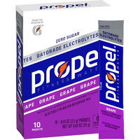 Propel Powder Packets Grape With Electrolytes, Vitamins And No Sugar (10 Count)