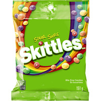 Skittles Candy, Sours, 5.7 Ounce (Pack Of 12)