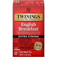 Twinings Extra Bold English Breakfast Individually Wrapped Tea Bags, 20 Count (Pack Of 6), Caffeinated, Robust Black Tea, Enjoy Hot Or Iced