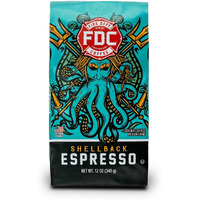 Fire Department Coffee - Gives Back To Firefighters - Bold & Smooth Shellback Espresso Ground Coffee - Roasted In The Usa - Handcrafted With Premium Coffee Beans - Veteran Owned - 12 Oz