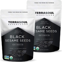 Terrasoul Superfoods Organic Black Sesame Seeds, 4 Lbs (2 Pack) - Raw | Unhulled | Lab-Tested