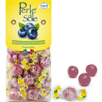 Perle Di Sole Italian Candy - Blueberry Hard Candy With A Tart Fizzy Filling - Italian Candy Individually Wrapped (7.05 Oz | 200 G)