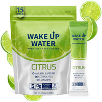 Wake Up Water - Energy + Hydration Packets (15 Pack), Mango Flavor - Electrolytes Powder Drink Mix W/Natural Caffeine & Electrolytes - .10 Oz (2.9G)