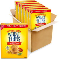Wheat Thins Sundried Tomato & Basil Whole Grain Wheat Crackers, Family Size, 6 -13 Oz Boxes
