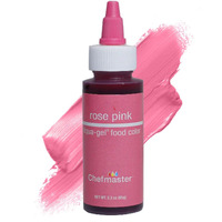 Chefmaster Rose Pink Liqua-Gel Food Coloring | Vibrant Color | Professional-Grade Dye For Icing, Frosting, Fondant | Baking & Decorating | Fade-Resistant | Easy-To-Use | Made In Usa | 2.3 Oz