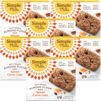 Simple Mills Almond Flour Snack Bars, Spiced Carrot Cake - Gluten Free, Made With Organic Coconut Oil, Breakfast Bars, Healthy Snacks, Paleo Friendly, 6 Ounce (Pack Of 6)