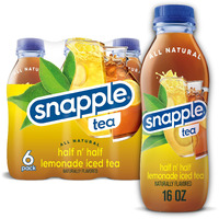 Snapple Half 'N Half, 16 Fl Oz Recycled Plastic Bottle, 6 Pack