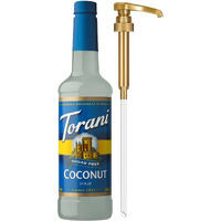 Torani Sugar Free Coffee Syrup, Coconut Flavored Syrup For Drinks, Zero Calorie, Pump Included, 25.4 Fl Oz