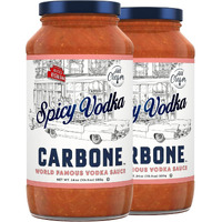 Carbone Spicy Vodka Pasta Sauce | World Famous Signature Recipe | Slow-Cooked With 100% Italian Tomatoes | Vegetarian, Gluten Free, Low Carb, Keto Pasta Sauce, 24 Fl Oz (Pack Of 2)