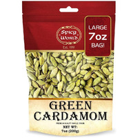 Spicy World Whole Green Cardamom Pods 7 Oz Large Bag (200G) - Natural Spice, Vegan, Large, Aromatic - By Spicy World