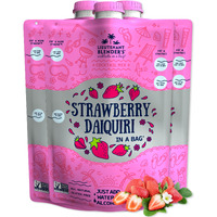 Lt. Blender's Strawberry Daiquiri In A Bag - Strawberry Daiquiri Mix - Each Bag Makes 1/2 Gallon - Non-Gmo - No Daiquiri Machine Needed - Make A Cocktail, Wine Slushie Or Mocktail - (Pack Of 3)