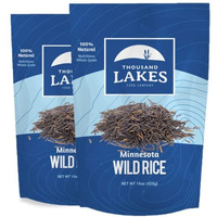 Thousand Lakes Minnesota Grown Wild Rice - 2-Pack 15 Ounces (30 Ounces Total) | 100% Wild Rice | All Natural