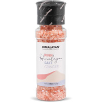 Himalayan Secrets Natural Pink Cooking Salt In Refillable Grinder - 8 Oz Healthy Unrefined Coarse Salt Packed With Minerals - Kosher Certified
