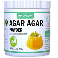 Agar Agar Powder 1000 Strength, 100% Natural Seaweed, Vegan Gelatin Substitute, Gluten-Free, Non-Gmo, Planted-Based, Unflavored, 5.3 Oz (150G)