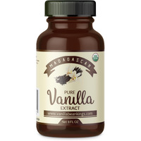 Organic Vanilla Extract - Made With Madagascar Vanilla Beans - 8 Fl Oz - For Baking, Desserts, Home Cooking And Chefs