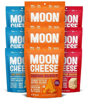 Moon Cheese Variety Pack, 2 Ounce, 9-Pack, Crunchy, Protein Rich Cheese Snack, Keto Friendly, 100% Real Cheese