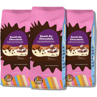 Crazy Cups Flavored Ground Chocolate Coffee, Death By Chocolate Coffee In 10 Oz Bag, For Brewing Flavored Hot Or Iced Coffee, 3 Pack