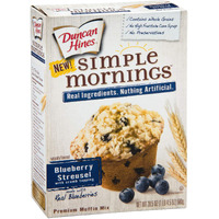 Duncan Hines Simple Mornings Blueberry Streusel Muffin Mix, 20.5-Ounce Boxes (Pack Of 6)
