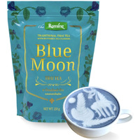 Raming Blue Moon Thai Tea Mix - Loose Leaf Assam & Butterfly Pea Flower Blend, All-Natural & Dye-Free, Makes Thai Iced Tea & Boba Tea - Authentic Thailand, 250G (8.8 Oz)