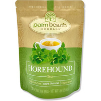 Horehound Tea By Palm Beach Herbals, 30 Count Tea Bags, Caffeine-Free | Pure Herbal Tea Series