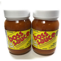 Boss Sauce Mild Gourmet After-Sauce 2 Pack 16 Oz. Hot Sauce, All-Natural, Kosher Sauce, Bbq Sauce, Chicken Wings, Wing Sauce, Meat Sauce, Simmer Sauce, Chicken Sauce