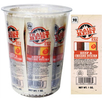Trails Best 1Oz Twin Beef & Cheese 1 Ounce Packs (15 Count Tub)