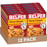 Hamburger Helper Pasta Three Cheese, 6 Ounces, 12 Per Case.