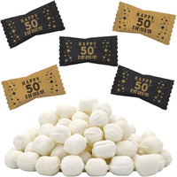 The Dreidel Company 50Th Birthday Buttermints, Mint Candies, After Dinner Mints, Butter Mint Candy, Fat-Free, Individually Wrapped (55 Pieces)