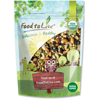 Organic Raw Seeds, Nuts And Raisins Mix, 4 Pounds - Raw And Non-Gmo Trail Mix Contains Walnuts, Almonds, Cashews, Hazelnuts, And Raisins. Vegan Superfood Snack, Kosher, No Added Sugar And Oil, Bulk