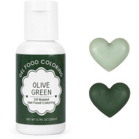 Oil Based Food Coloring For Chocolate, 20Ml Edible Olive Green Oil Based Food Coloring Gel For Cake Decorating, Sugar, Candy Melts, Baking, Cookies, Icing Frosting, Meringues, Cream- 0.7 Fl. Oz(Olive Green)