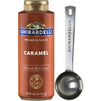 Ghirardelli Caramel Sauce, 16 Ounce Squeeze Bottle With Ghirardelli Stamped Barista Spoon