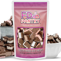 Freeze Dried Ice Cream Sandwich Bites - Neapolitan - Crunchy & Sweet Snack 2.5Oz Freeze-Dried Ice-Cream Pack Dehydrated Resealable Gift Bag - Strawberry Vanilla Chocolate