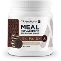 Transformhq Meal Replacement Shake Powder 7 Servings (Cookies & Cream) - Gluten Free, Non-Gmo
