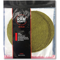 Raw Wraps, Gluten Free, Paleo, And Keto Friendly, Shelf Stable, 5 Wraps Per Pack , Vegan, Non-Gmo, No Added Salt Or Sugar, Yeast Free, Low Carb Tortilla Wraps, Kale Flavor