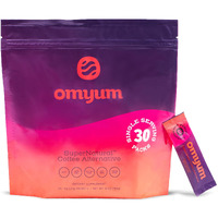 Omyum - Premium Cacao Mushroom Coffee Alternative (30 Single-Serve Packets) Organic Blend With Lions Mane, Reishi, Cordyceps, Ashwagandha, Maca & L-Theanine For Calm, Focused Energy - Low Caffeine