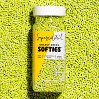 Grassy Green Softies, Natural Sprinkles By Supernatural, Made In Usa, Dye-Free, Soy Free, Gluten Free, Vegan, 3Oz