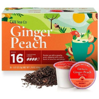 Gya Tea Co Ginger Peach Black Tea K Cups For Keurig - Highly Caffeinated Smooth Tea K Cups For Keurig - Start The Day With Tea Pods For Keurig - Black Tea K Cup Tea Pods For Keurig 2.0 & 1.0 Tea Gifts
