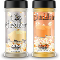 Smash Seasonings White Cheddar & Orange Cheddar Popcorn Seasoning - 2 Pack Of Delicious Popcorn Seasoning In A Shaker Bottle