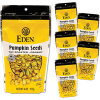 Eden Organic Pumpkin Seeds, Dry Roasted And Lightly Salted, 4 Oz (6-Pack)