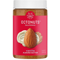 Octonuts Dry Roasted Roasted Vanilla Almond Nut Butter 16Oz - Pure Creamy Nut Butter - Heart Healthy And Delicious Foods - Gluten Free, Vegan, Kosher, Non-Gmo Nut Butters