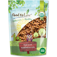 Organic California Walnuts Halves & Pieces, 2.5 Pounds - Non-Gmo, Raw, Unsalted, Shelled, Vegan, Kosher, Sirtfood, Bulk Snack. High In Omega-3 Fatty Acids, Protein. Great For Baking, And As A Topping.