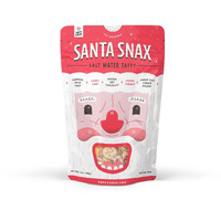 Taffy Shop Santa Snax Personal (7Oz) Salt Water Taffy | Christmas Flavors Include Candy Cane, Creamy Eggnog, Pumpkin Spice Cake, Frozen Hot Chocolate, Chocolate Chip Cookie Dough