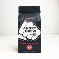 Five Lakes Coffee - Angry Brew - Coffee With A Punch! Highly Caffeinated, Dark Roast, Coffee (Whole Bean)