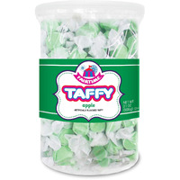 Fairtime Taffy Bulk Green Candy For Candy Buffets, Green Apple Taffy, Green Apple Candy, Bulk Candy, Pinata Candy, Individually Wrapped Candy - Kosher Candy 21 Ounce Tub